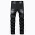 Straight Pants Men's Ripped Jeans Younger Mid Waisted Denim Jeans